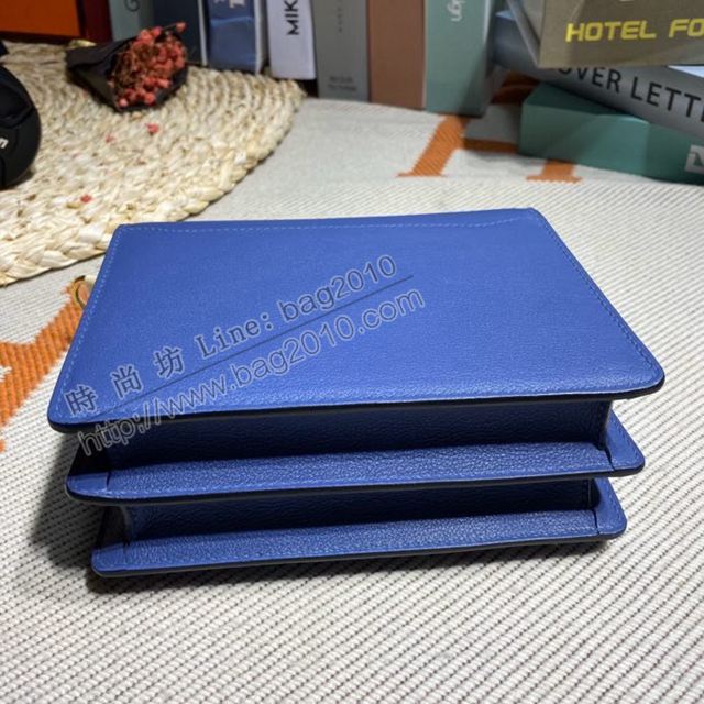 HERMES女包 豬鼻子包 Roulis Evercolor皮 希臘藍 愛馬仕百搭款單肩包 愛馬仕斜挎背包  Ama1685